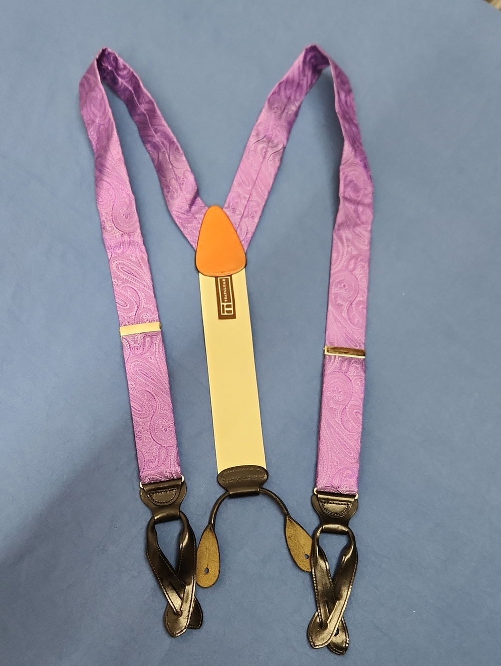 Trafalgar Lavender Paisley  Mens Suspenders